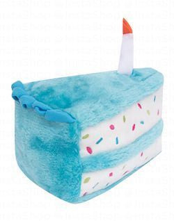 Zippy Paws Nomnomz Blue Cake Plush Dog Toy