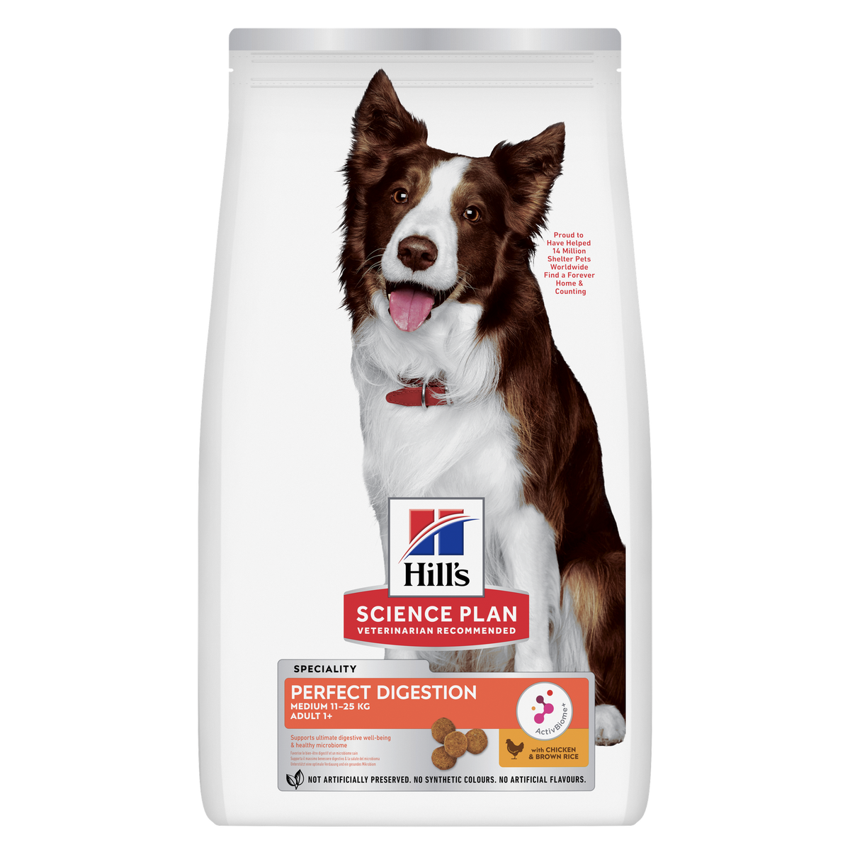 Hill’s Science Plan Perfect Digestion Medium Adult 1+ Dog Food with Chicken and Brown Rice (2.5kg)