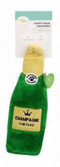 Zippy Paws Happy Hour Crusherz Champagne Bottle Plush Dog Toy