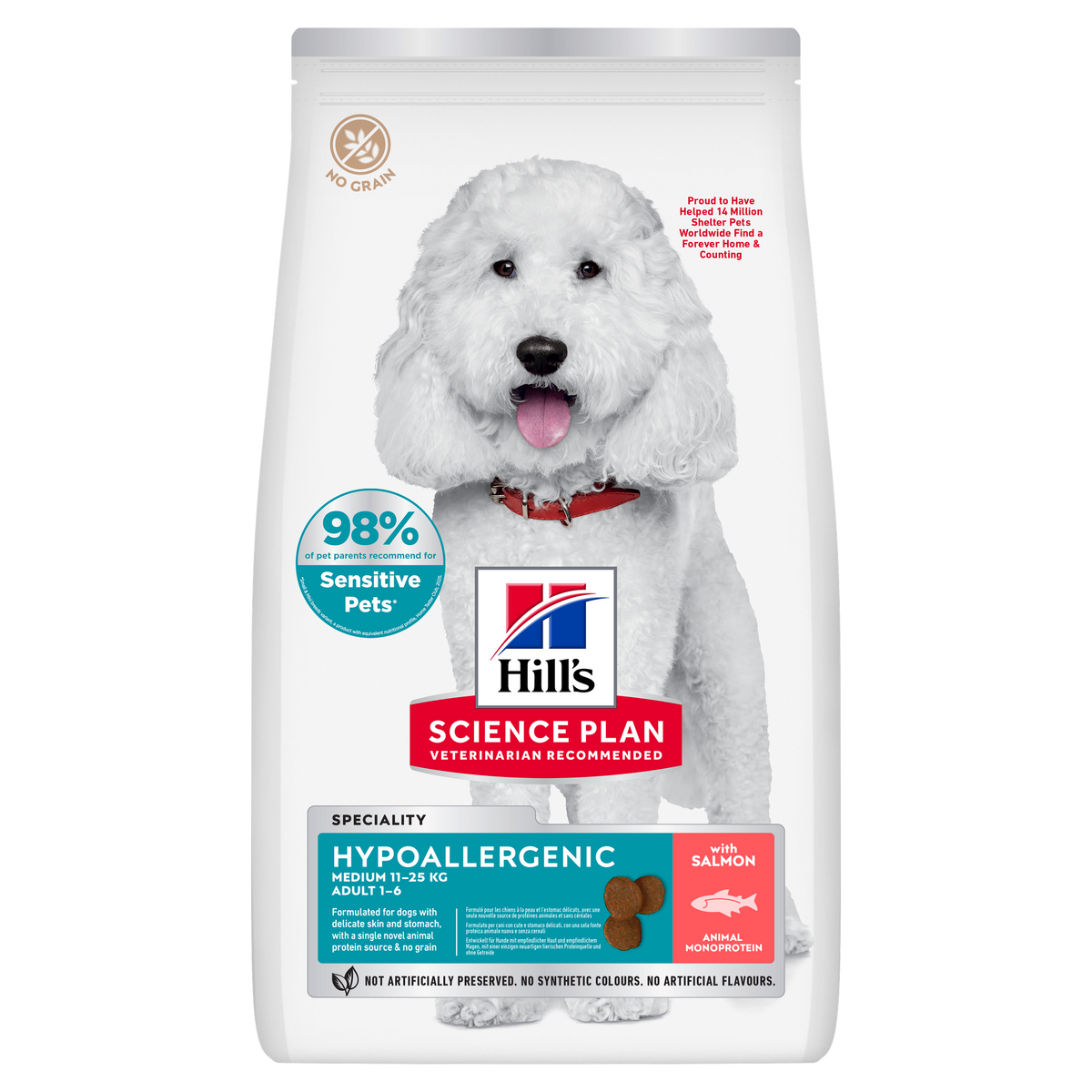 Hill’s Science Plan Hypoallergenic Medium Breed Adult Dry Dog Food with Salmon (2.5kg)