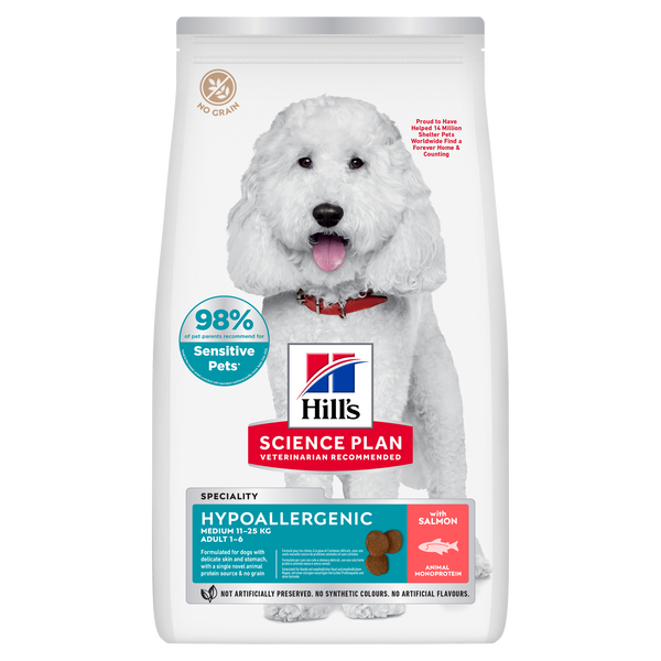 Hill’s Science Plan Hypoallergenic Medium Breed Adult Dry Dog Food with Salmon (2.5kg)