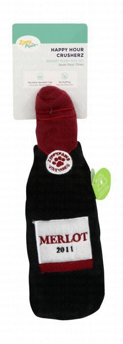Zippy Paws Wine Bottle Plush Dog Toy