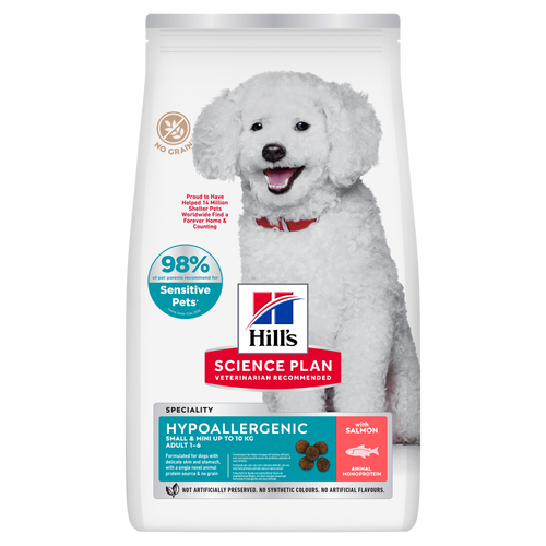 Hill’s Science Plan Hypoallergenic Small & Mini Adult Dry Dog Food with Salmon (1.5KG)