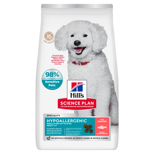 Hill’s Science Plan Hypoallergenic Small & Mini Adult Dry Dog Food with Salmon (1.5KG)