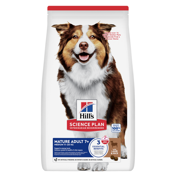 Hills Canine Medium Mature 7+ With Lamb & Rice 2.5kg
