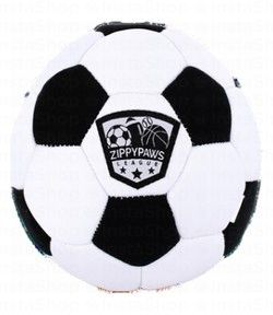 Zippy Paws Black & White Soccer Ball Dog Toy