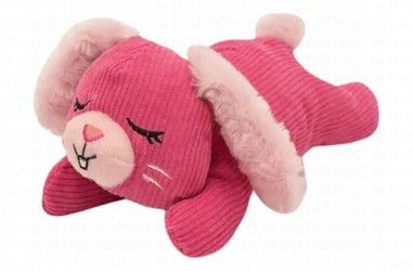 Zippy Paws Snoozies Pink Bunny Plush Dog Toy