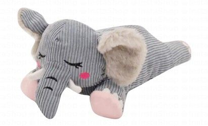 Zippy Paws Snoozies Gray Elephant Plush Dog Toy