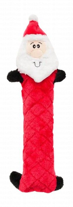 Zippy Paws Holiday Jigglerz Red Santa Plush Dog Toy