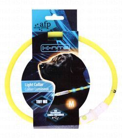 All for Paws K-Nite Medium Yellow Light Dog Collar