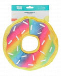 Zippy Paws Jumbo Multicolored Squeaky Donut Plush Dog Toy