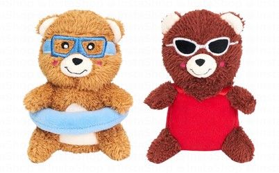 Zippy Paws Cheeky Chumz Poolside Bear Plush Dog Toys