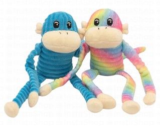 Zippy Paws Crinkle Monkey 2-Pack Plush Dog Toys