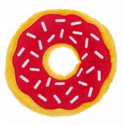 Zippy Paws Cherry Donut Plush Dog Toy