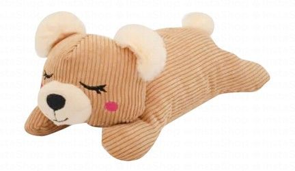 Zippy Paws Snoozies Brown Bear Plush Dog Toy