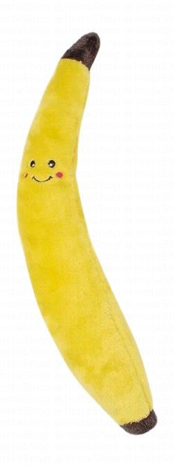 Zippy Paws Jigglerz Yellow Banana Plush Dog Toy