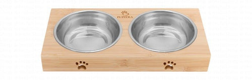 Pupstra Small Beige 2x250ml Dual Pet Bowl