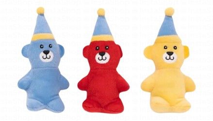 Zippy Paws Mini Assorted Bear Plush Dog Toys
