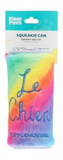Zippy Paws Le Chien Can Squeaky Dog Toy