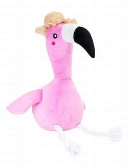 Zippy Paws Freya the Flamingo Pink Plush Dog Toy