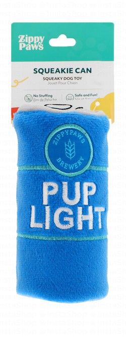 Zippy Paws Pup Light Blue Can Squeaky Toy