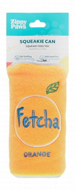 Zippy Paws Fetcha Orange Can Squeaky Dog Toy