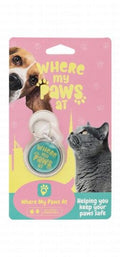 Where My Paws At Green & Yellow Pet ID Tag