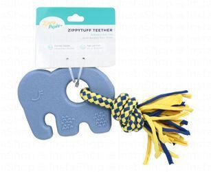 Zippy Paws Zippytuff Teether Blue Elephant Chew Toy