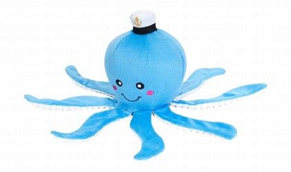 Zippy Paws Ollie the Octopus Blue Plush Dog Toy