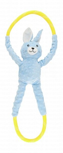 Zippy Paws Light Blue & Yellow Bunny Tug Toy