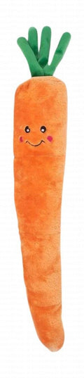 Zippy Paws Jigglerz Orange Carrot Plush Dog Toy
