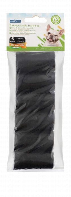 Nobleza Black Biodegradable Dog Poop Bags