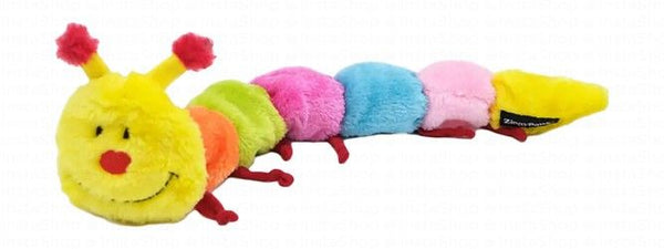 Pretty Paws Large Multicolored Caterpillar Plush Dog Toy